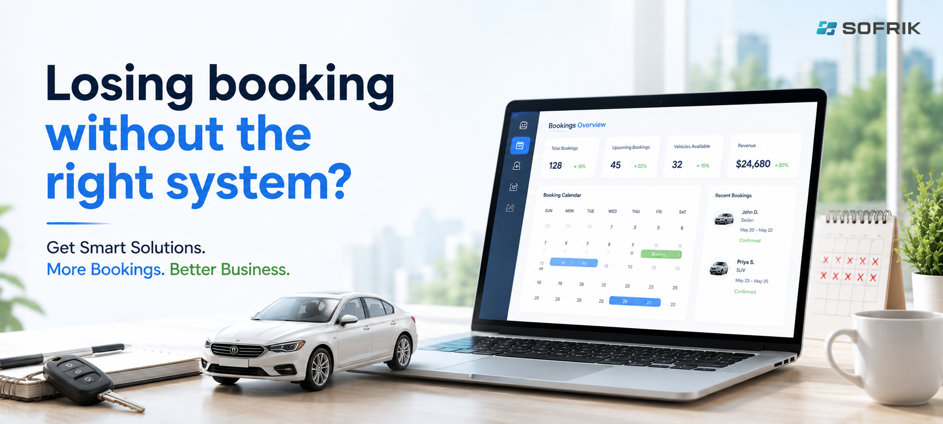 car rental business losing bookings